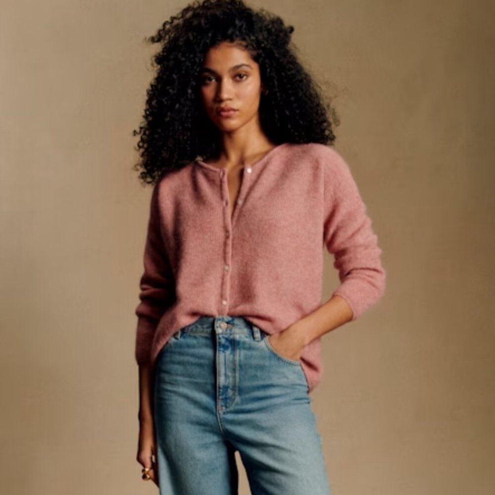 Sézane Gaspard Cardigan Rosewood Size XXS